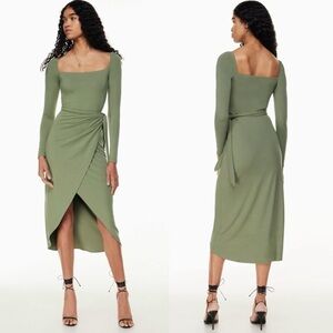 Aritzia Wilfred Saturn Longsleeve Midi Dress—Size Small